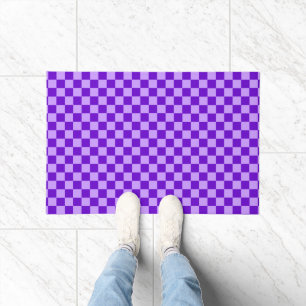 Felpudo Púrpura Combinación Classic Checkerboard por STa