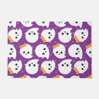 FELPUDO PÚRPURA CON FANTASMAS BLANCAS CUTAS