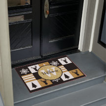 Purpurina con monograma del día de fiesta