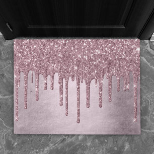 Felpudo Purpurina de gota Dusty Melaza Rosa Shimmer