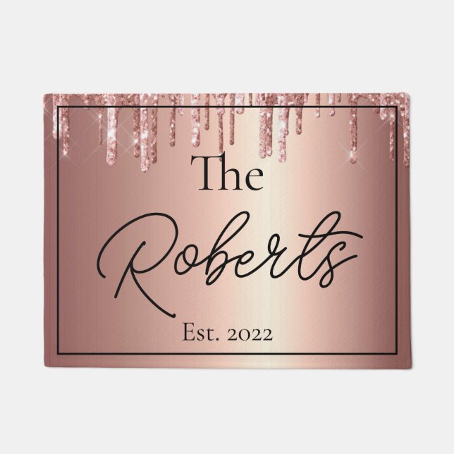 Felpudo Purpurina Drips Calentamiento en el hogar | Nuevo  (Anverso)