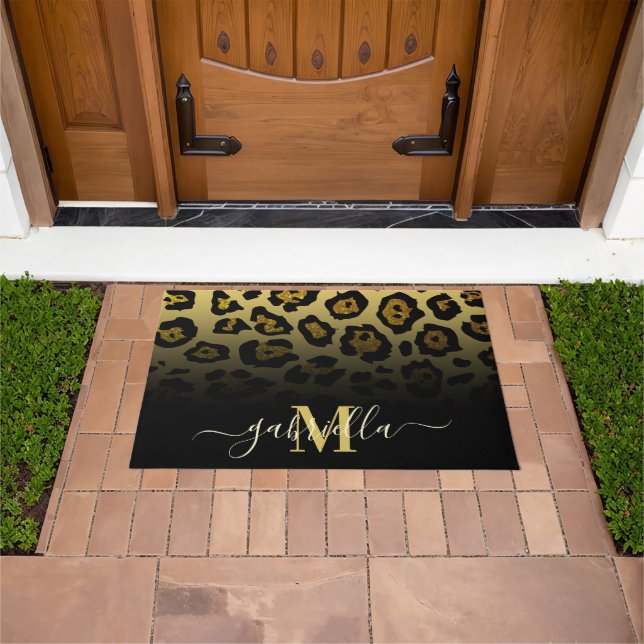 Felpudo Purpurina Leopard Print (Exterior)