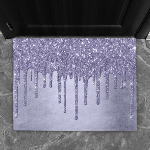 Felpudo Purpurina morado de goteo Vierta de hielo de lav