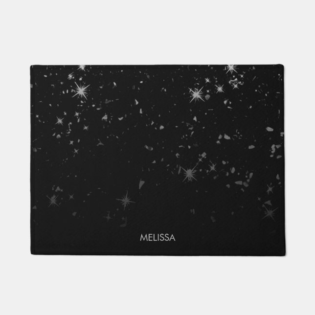 Felpudo Purpurina negro (Anverso)