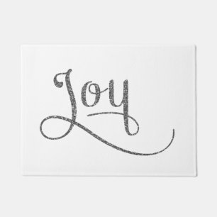 Felpudo Purpurina plateado de Joy Script