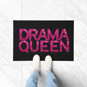 Felpudo Purpurina rosado de la Reina del Drama