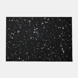 Felpudo Purpurina Stars2 - Negro de plata
