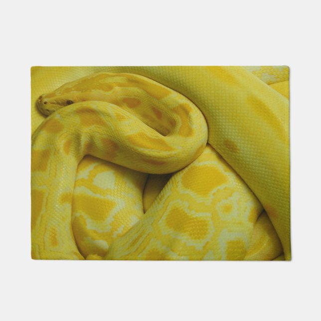 Felpudo Python birmano amarillo (Anverso)