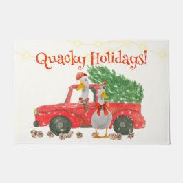 Felpudo Quacky Holidays Cute Ducks