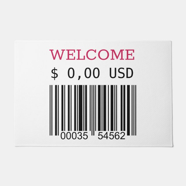 Felpudo ¿Qué es gratis? Etiqueta de precio (Anverso)