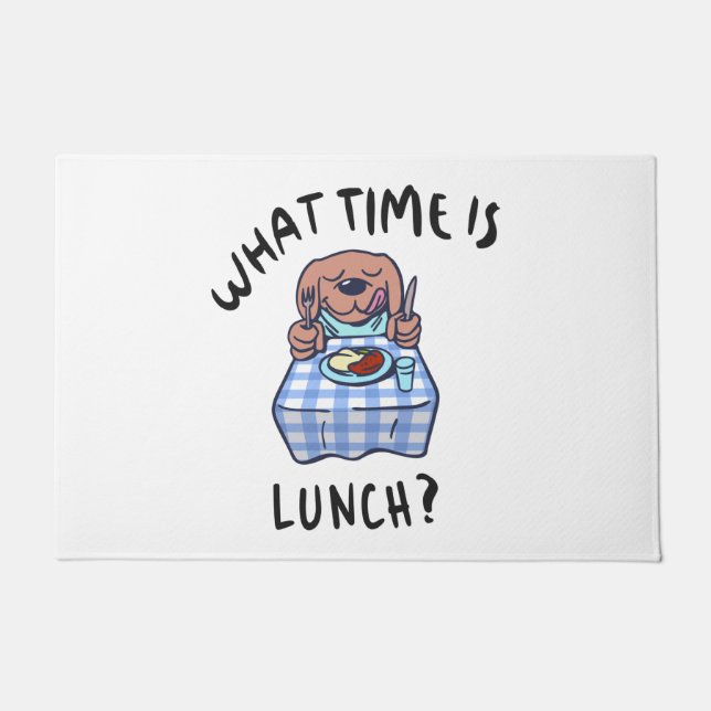 Felpudo ¿Qué hora es el almuerzo (Anverso)