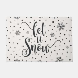 Felpudo Que la nieve Navidad caligrafía | Doormat
