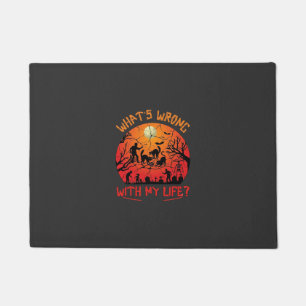 Felpudo Qué pasa vida Halloween Gatos Negros Zombies Tumba