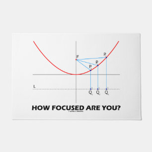 Felpudo ¿Qué Tan Enfocado Estás? Parabola Graph Math Humor