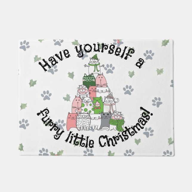 Felpudo Que tengan un peludo Navidad (Anverso)