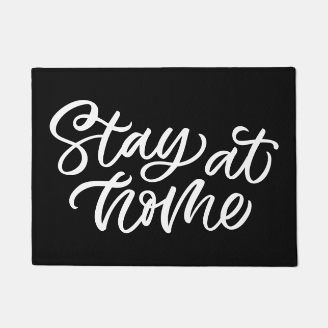 Felpudo Quédate En Casa| Fuente de Fancy (Anverso)