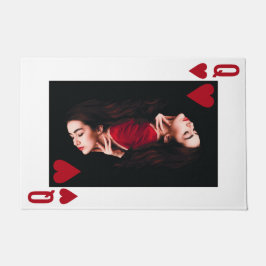 Felpudo Queen of Hearts Red Photo Business Hairdresser