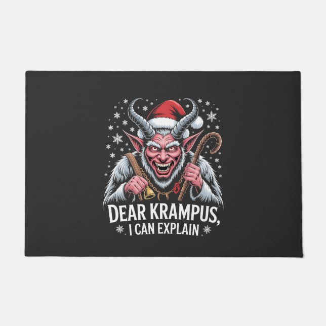 Felpudo Querido Krampus, puedo explicar a los Navidades Sa (Anverso)