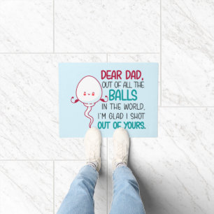 Felpudo Querido papá, de todas las bolas del mundo