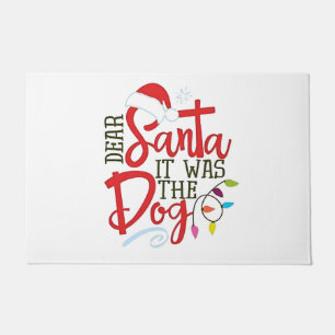 Felpudo Querido Santa Fue El Perro Divertido
