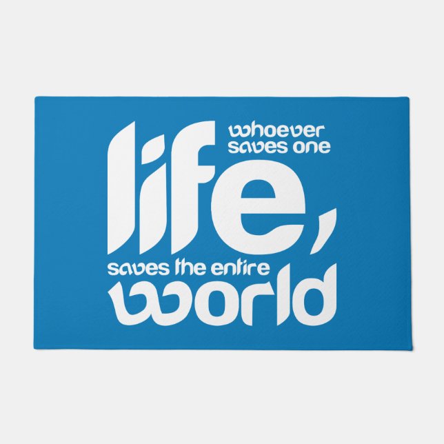 Felpudo Quien salva una vida (Anverso)
