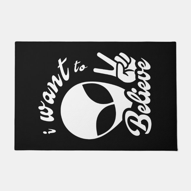 Felpudo Quiero creer (Anverso)