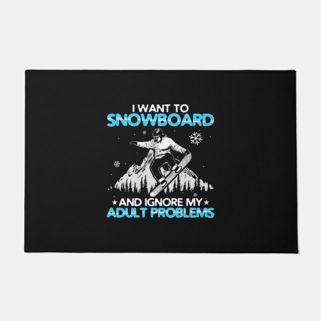 Felpudo Quiero Snowboard (Anverso)