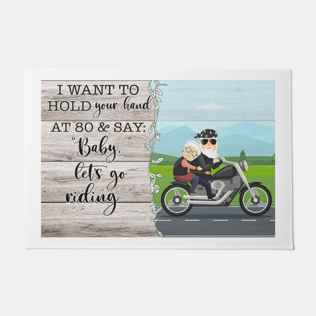 Felpudo Quiero Sostener Tu Mano Y Decir, Montar (Anverso)