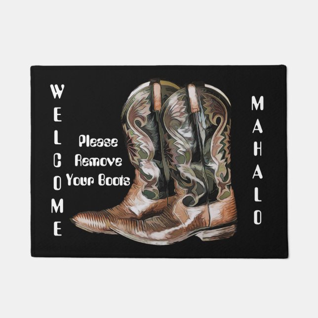 Felpudo Quite por favor las botas (Anverso)