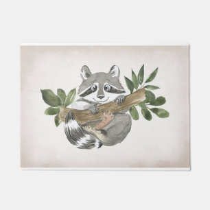 Felpudo Raccoon Lover Baby Raccoon Nursera Art