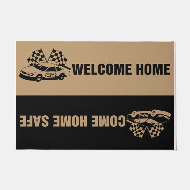 Felpudo Racing Doormat, Racing Home Decor Mat (Anverso)