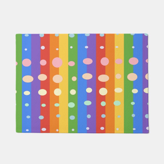 FELPUDO RAINBOW DOT STRIPES (Anverso)