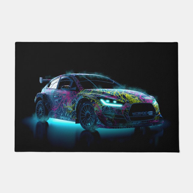 Felpudo Rally car in the dark (Anverso)