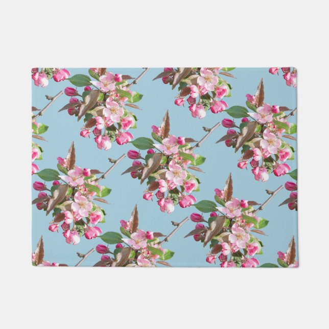 Felpudo Rama de flores de Apple (Anverso)