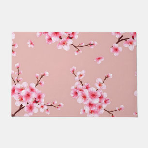 Felpudo Ramas de Flor de Cerezo Rosa Patrón