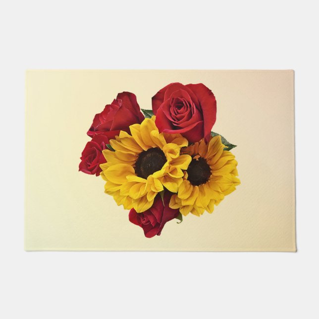 Felpudo Ramo de Girasoles y Rosas (Anverso)