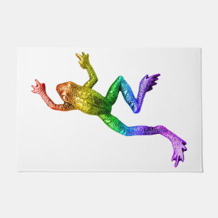 Felpudo rana de colores arcoíris de SlipperyJoe renderizad