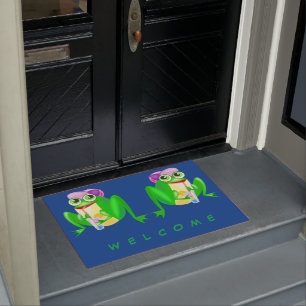 Felpudo Rana feliz del fiesta