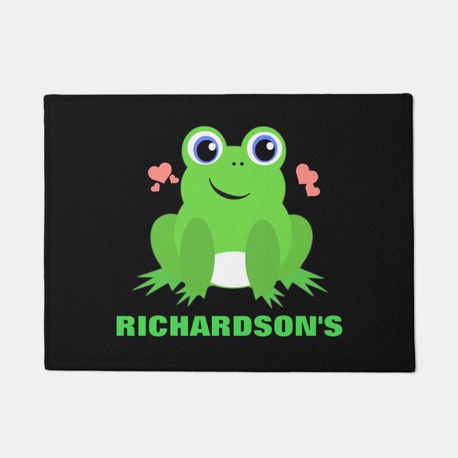 Felpudo Rana linda personalizada (Anverso)
