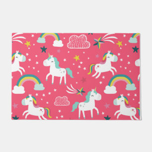 Felpudo Rana rosa unicornio
