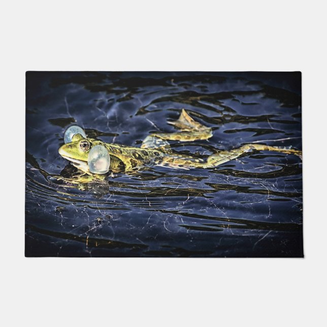 Felpudo Rana verde en el estanque (Anverso)