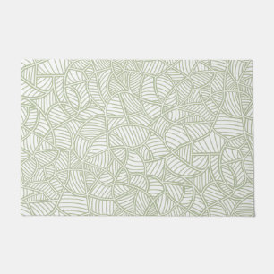 Felpudo Random Leaf Mosaic Pale Green