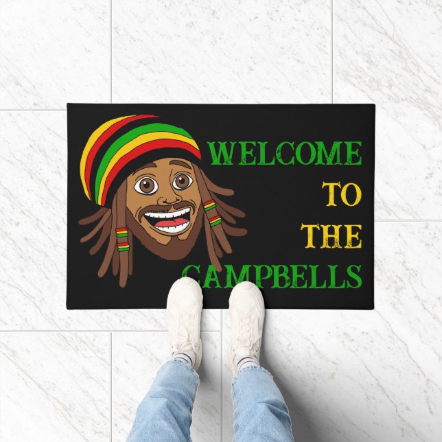 Felpudo Rastafari Rasta Man Welcome (Interior)