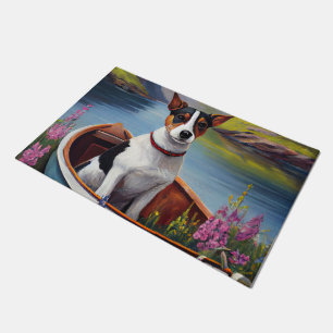 Felpudo Rat Terrier en una Paleta: Una Aventura Escénica