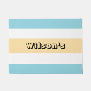 Felpudo Rayas Amarillas Y Azules