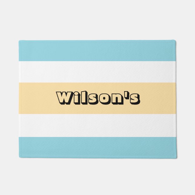 Felpudo Rayas Amarillas Y Azules (Anverso)