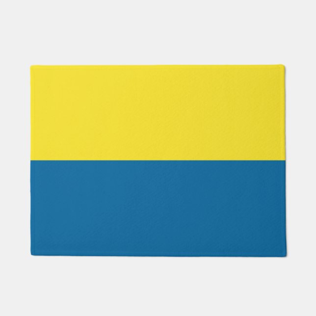 Felpudo Rayas | Azul y Amarillo | PERSONALIZABLE (Anverso)