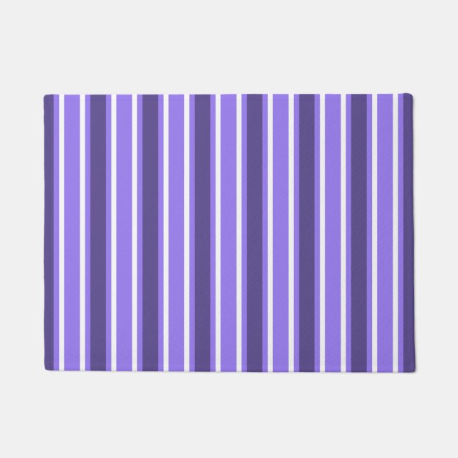 Felpudo Rayas de caramelo morado y blanco (Anverso)