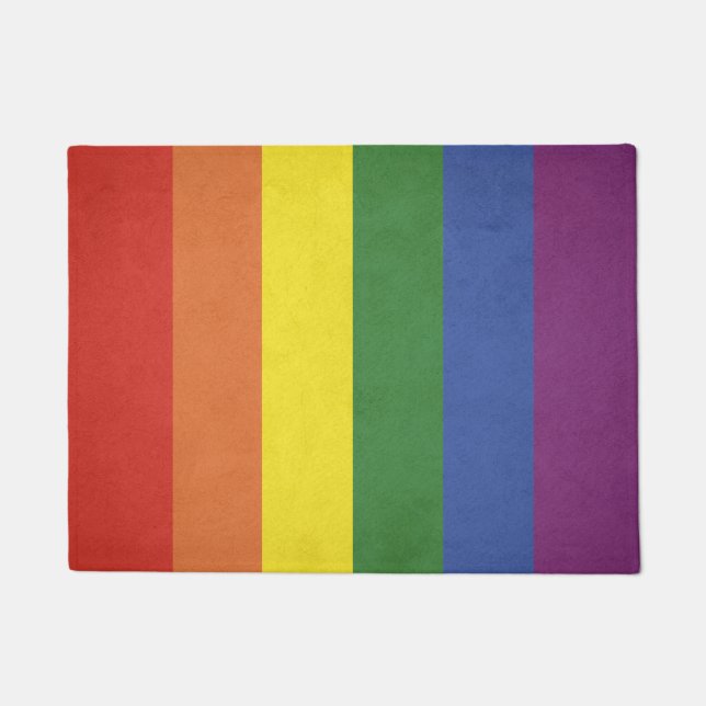 Felpudo Rayas del arco iris (Anverso)