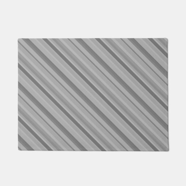Felpudo Rayas diagonales grises (Anverso)